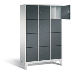 C+P Garderobenschrank Classic, H1850xB1200xT500mm, Front Anthrazitgrau, Korpus Lichtgrau (8010-324)