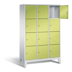 C+P Garderobenschrank Classic, H1850xB1200xT500mm, Front Viridingrün, Korpus Lichtgrau (8010-324)
