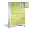 C+P Garderobenschrank Classic, H1850xB1200xT500mm, Front Viridingrün, Korpus Lichtgrau (8010-324)
