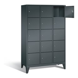 C+P Garderobenschrank Classic, H1850xB1200xT500mm, Front Anthrazitgrau, Korpus Anthrazitgrau (8010-325)