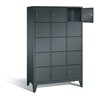 C+P Garderobenschrank Classic, H1850xB1200xT500mm, Front Anthrazitgrau, Korpus Anthrazitgrau (8010-325)