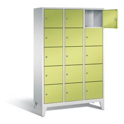 C+P Garderobenschrank Classic, H1850xB1200xT500mm, Front Viridingrün, Korpus Lichtgrau (8010-325)