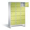 C+P Garderobenschrank Classic, H1850xB1200xT500mm, Front Viridingrün, Korpus Lichtgrau (8010-325)