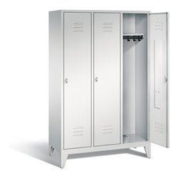 C+P Garderobenschrank Classic, H1850xB1200xT500mm, Front Lichtgrau, Korpus Lichtgrau (8010-32)