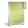 C+P Garderobenschrank Classic, H1850xB1190xT500mm, Front Viridingrün, Korpus Lichtgrau (8010-403)
