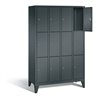 C+P Garderobenschrank Classic, H1850xB1190xT500mm, Front Anthrazitgrau, Korpus Anthrazitgrau (8010-403)