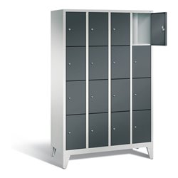 C+P Garderobenschrank Classic, H1850xB1190xT500mm, Front Anthrazitgrau, Korpus Lichtgrau (8010-404)
