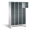 C+P Garderobenschrank Classic, H1850xB1190xT500mm, Front Anthrazitgrau, Korpus Lichtgrau (8010-404)