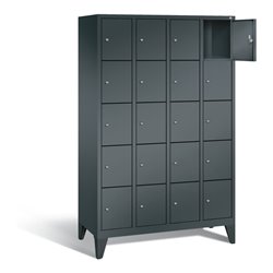 C+P Garderobenschrank Classic, H1850xB1190xT500mm, Front Anthrazitgrau, Korpus Anthrazitgrau (8010-405)