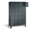 C+P Garderobenschrank Classic, H1850xB1190xT500mm, Front Anthrazitgrau, Korpus Anthrazitgrau (8010-405)