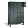 C+P Garderobenschrank Classic, H1850xB1190xT500mm, Front Anthrazitgrau, Korpus Anthrazitgrau (8010-404)