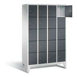 C+P Garderobenschrank Classic, H1850xB1190xT500mm, Front Anthrazitgrau, Korpus Lichtgrau (8010-405)