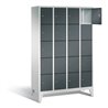 C+P Garderobenschrank Classic, H1850xB1190xT500mm, Front Anthrazitgrau, Korpus Lichtgrau (8010-405)