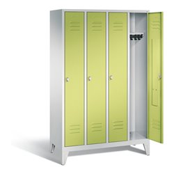C+P Garderobenschrank Classic, H1850xB1190xT500mm, Front Viridingrün, Korpus Lichtgrau (8010-40)