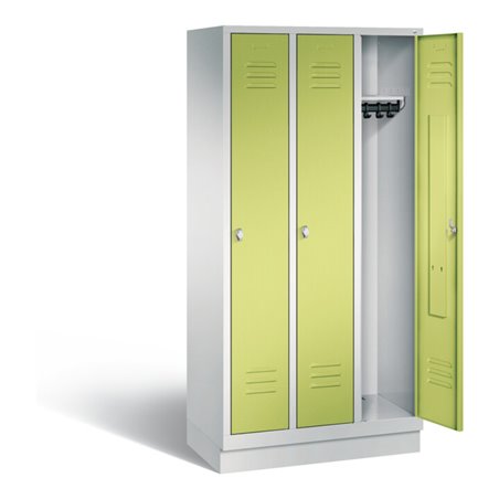 C+P Garderobenschrank Classic, H1800xB900xT500mm, Front Viridingrün, Korpus Lichtgrau (8020-30)