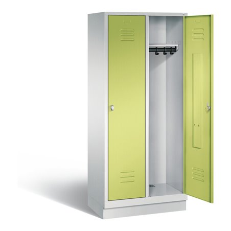 C+P Garderobenschrank Classic, H1800xB810xT500mm, Front Viridingrün, Korpus Lichtgrau (8020-22)