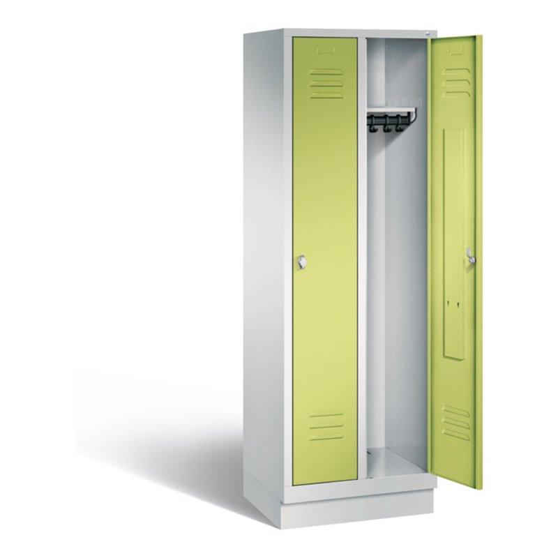 C+P Garderobenschrank Classic, H1800xB610xT500mm, Front Viridingrün, Korpus Lichtgrau (8020-20)