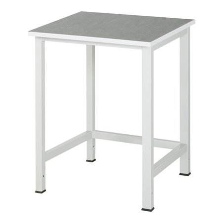 Rau Werktisch Modell 900 mit Linoleum-/Universalbelag-Platte HxT 825x800 mm