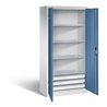 C+P Werkzeugschrank Acurado, H1950xB930xT500mm, Front Fernblau, Korpus Lichtgrau (8921-503)