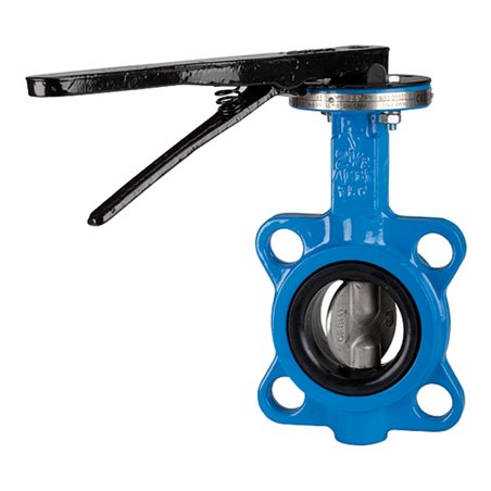 Riegler Zwischenflansch-Absperrklappe, Handhebel, DN 65