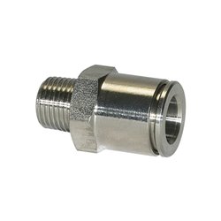 Riegler Gerade Steckverschraubung R 1/2 a., Schl.-Ã˜12, 15bar, ES 1.4404