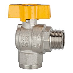 Riegler Kugelhahn Eckform, EN 331, MS vern., IG/AG, R/Rp 1, DN 25