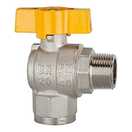 Riegler Kugelhahn Eckform, EN 331, MS vern., IG/AG, R/Rp 1, DN 25