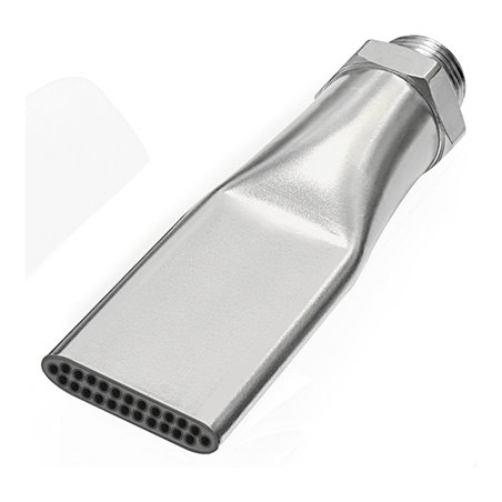 Riegler Lärmarme Flachdüse, G 3/8 AG, MS vernickelt, Düsenbreite 29mm, 15