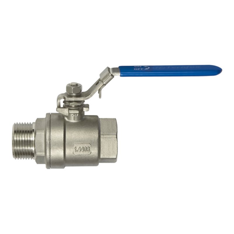 Riegler Edelstahlkugelhahn, 2-teilig, Innen-/Außengewinde, G 3/4, DN 20