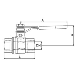 Riegler Sicherheitskugelhahn, Federrückstellung, MS ver., Rp 1 1/2, DN 40