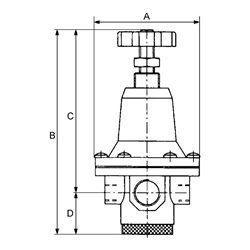 Riegler Druckbegrenzungsventil, inkl. Manometer, G 1/2, 0,5 - 5,5 bar