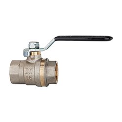 Riegler Kugelhahn Standardausfür, schwarzer Hebel, IG/IG, MS vern. G 1 1/2