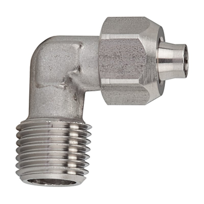 Riegler Winkel-Einschraubverschraubung R 1/4 a., Schlauch 10/8, ES 1.4404