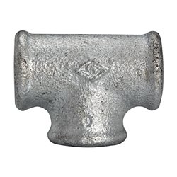 Riegler T-Stück 130, IG/IG/IG, Rp 3, schwarzer Temperguss feuerverz.