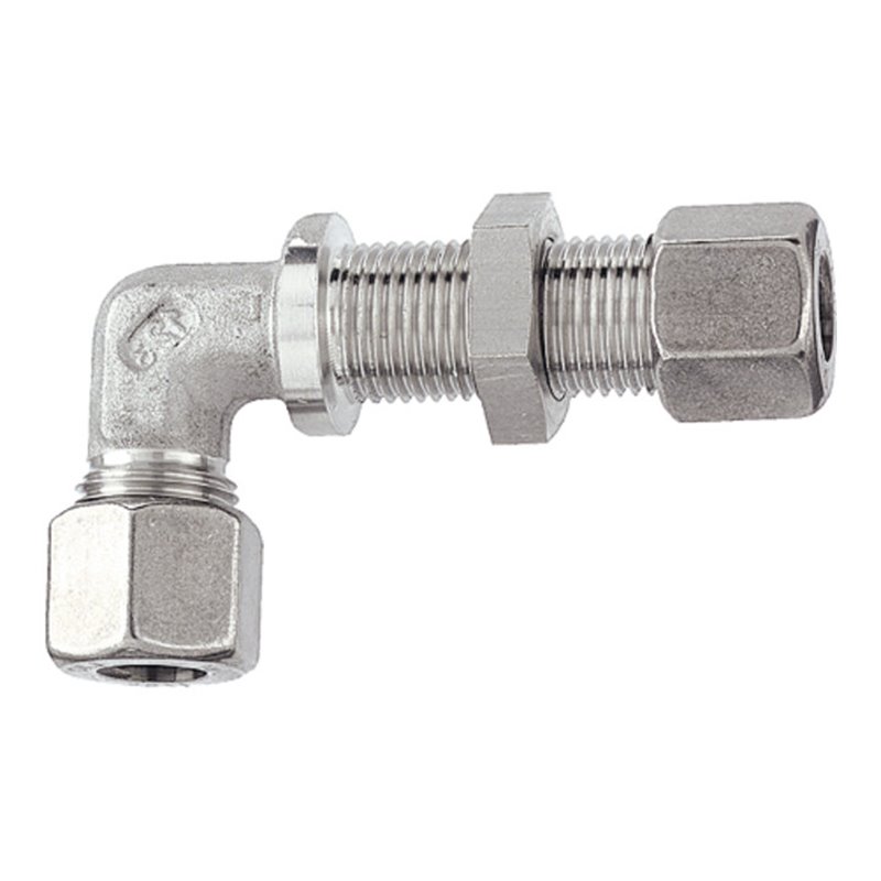 Riegler Winkel-Schottverschraubung, Rohr-Außen-Ã˜ 6 mm, Edelstahl 1.4571