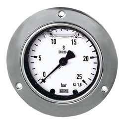 Riegler Glyzerinmano, Frontring, G 1/4 hinten zentr., 0 - 250,0 bar, Ã˜ 63