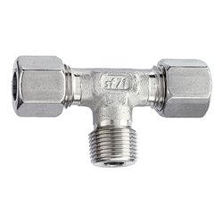 Riegler T-Einschraubverschraubung, R 1/8 a., Rohr-Außen-Ã˜ 8, ES 1.4571