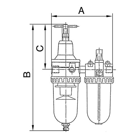 Riegler Wartungseinheit 2-tlg. »Standard« mit Metallbehälter, BG 4, G 1, 866 M P