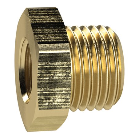 Riegler Reduziernippel kurz, G 3 a., G 2 1/2 i., SW 95, Messing