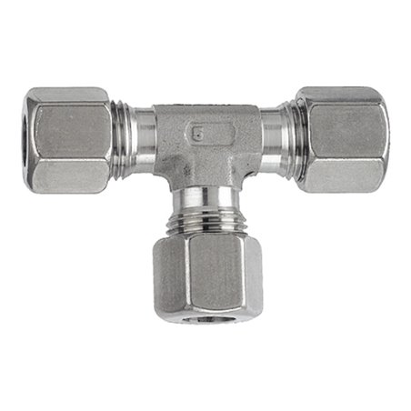 Riegler T-Verschraubung, Rohr-Außen-Ã˜ 18 mm, Edelstahl 1.4571, 315 bar