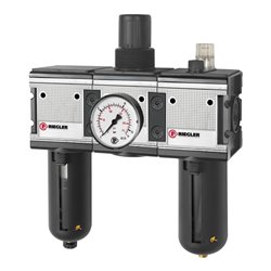 Riegler Wartungseinheit 3-tlg.  »multifix «, PC-Beh., Schutzkorb, BG4, G3/4