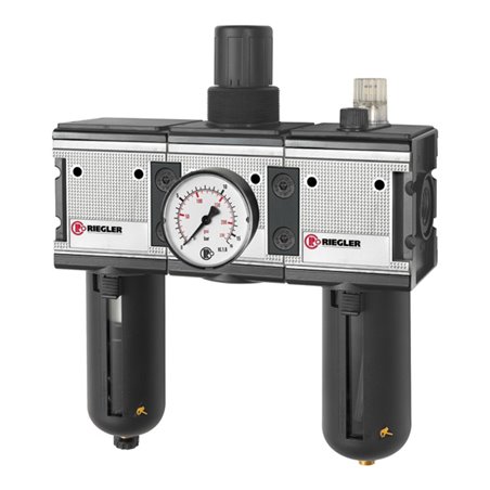 Riegler Wartungseinheit 3-tlg.  »multifix «, PC-Beh., Schutzkorb, BG4, G3/4