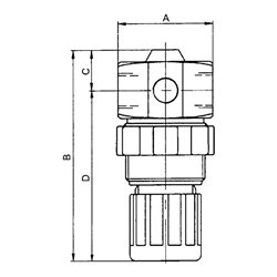 Riegler Edelstahl-Druckregler 1.4571, flüssige Medien, G 1/4, 0,5-10 bar