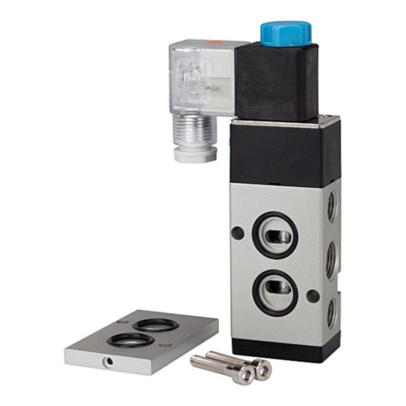 Riegler 3/2-5/2-Wegeventil, NAMUR, G 3/8 (1), G 1/4 (3 + 5), 24 V DC