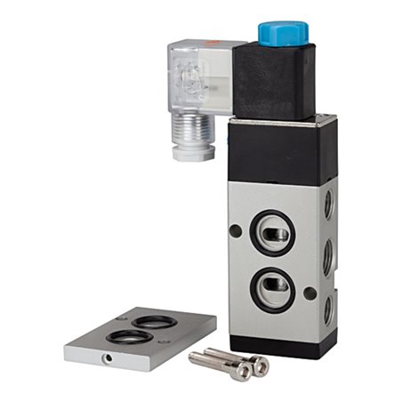 Riegler 3/2-5/2-Wegeventil, NAMUR, G 3/8 (1), G 1/4 (3 + 5), 24 V DC