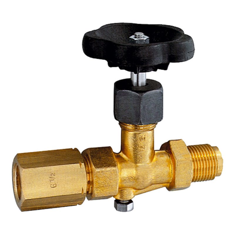 Riegler Mano-Absperrven., Zapfen-Spannmuffe, DIN16270, ES 1.4571, G 1/2