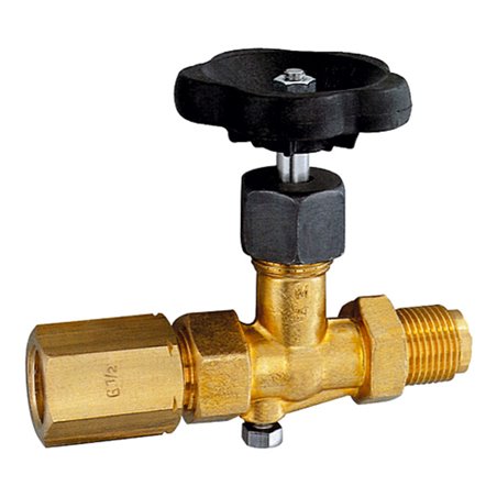 Riegler Mano-Absperrven., Zapfen-Spannmuffe, DIN16270, ES 1.4571, G 1/2