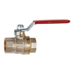 Riegler Kugelhahn Standardausfür, roter Hebel, IG/IG, MS vern., G 1 1/4