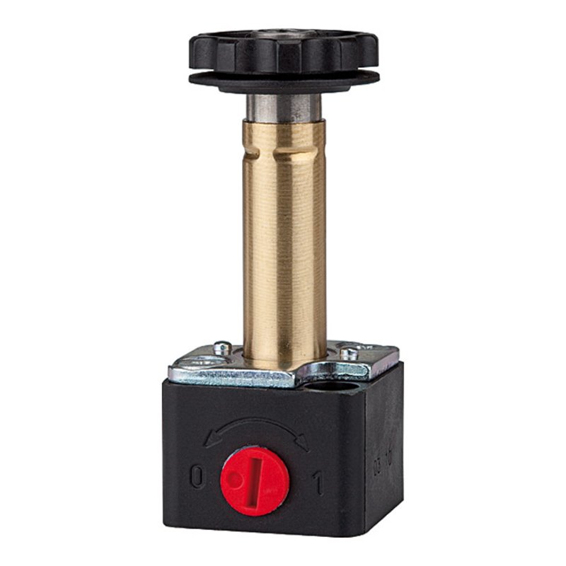 Riegler 3/2-Wegeventil zur Vorsteuerung mit Handbetätigung