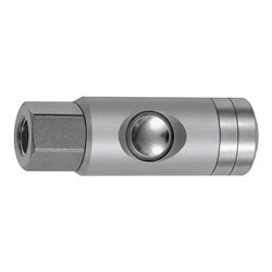 Riegler Druckknopf-Sicherheitskupplung NW 5,5, drehbar, Alu, G 1/2 IG